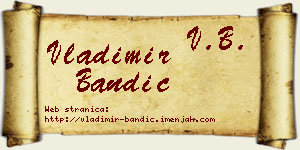 Vladimir Bandić vizit kartica